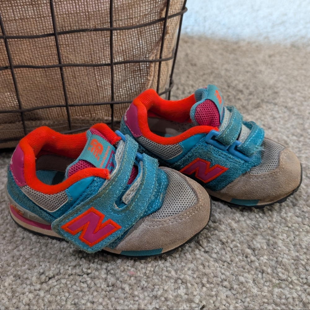 New Balance Kids' Sneakers in Blue, Red, and Gray